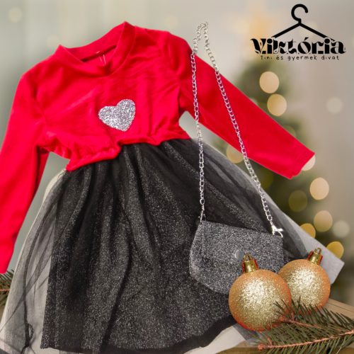 Piros csillogó ruha